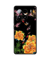 Coque Xiaomi 15 Pivoines Dorées Fond Noir