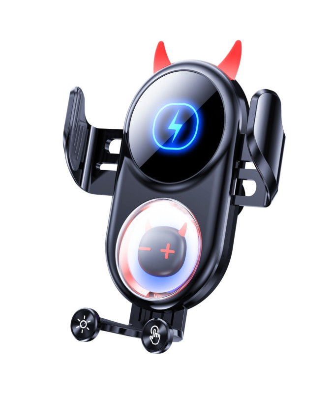 Support Voiture Design Diable Chargeur Sans Fil
