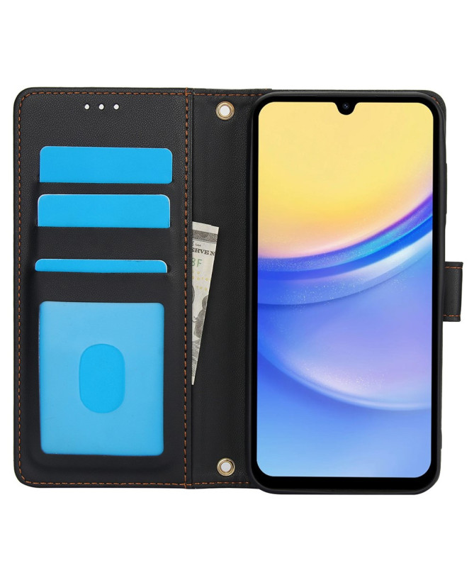 Housse Samsung Galaxy A36 5G Portefeuille Couture Premium