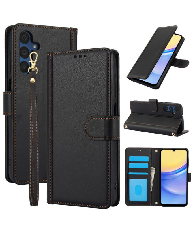 Housse Samsung Galaxy A36 5G Portefeuille Couture Premium
