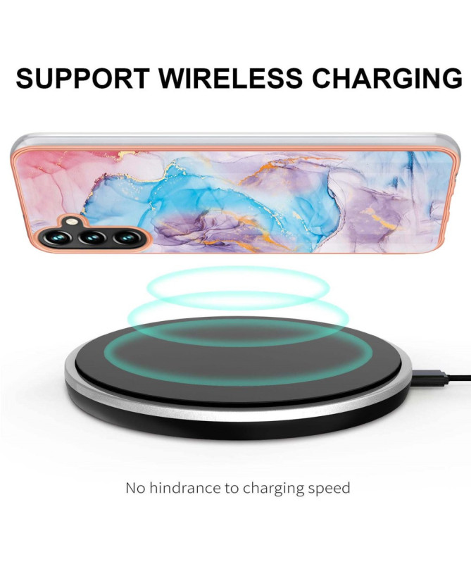 Coque Samsung Galaxy A56 5G Marbre Multicolore Pastel