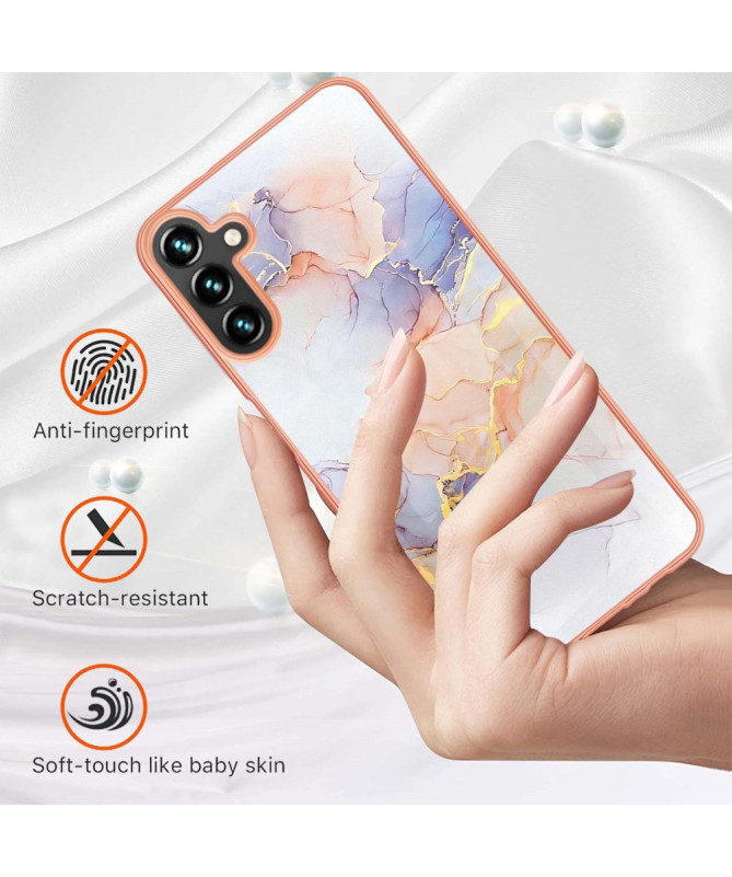 Coque Samsung Galaxy A56 5G Marbre Blanc et Or