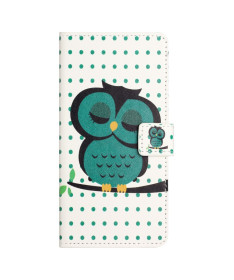 Housse Samsung Galaxy A56 5G hibou et motifs à pois