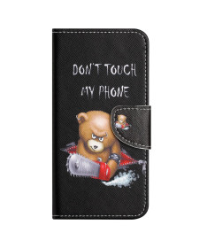 Housse Samsung Galaxy A56 5G Don't Touch My Phone avec Ours et Tronçon