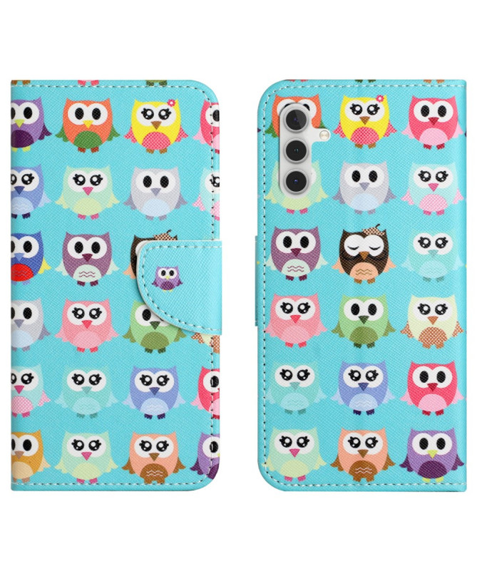 Housse Samsung Galaxy A56 5G Chouettes Colorées