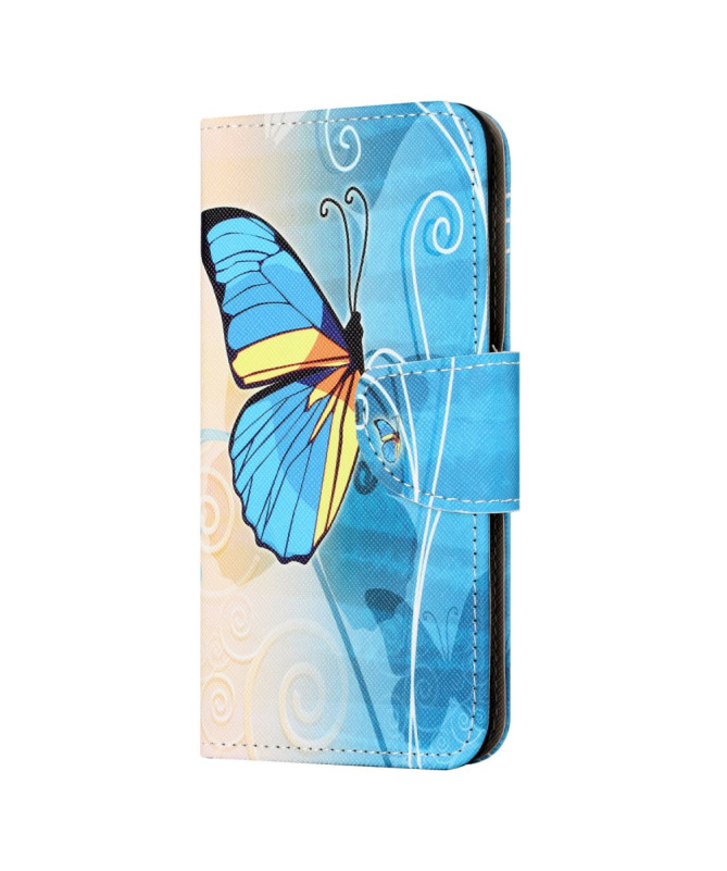 Housse Samsung Galaxy A56 5G Papillon Bleu