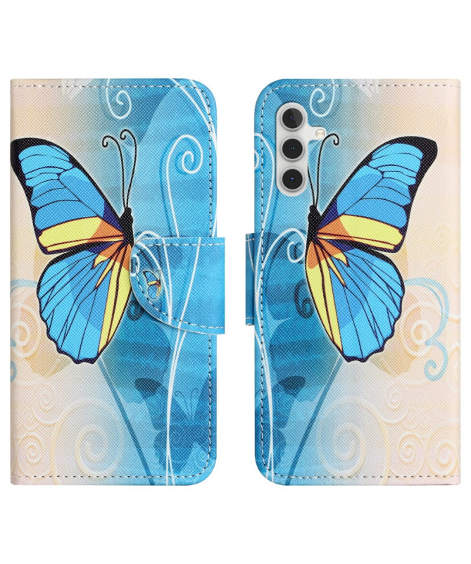 Housse Samsung Galaxy A56 5G Papillon Bleu
