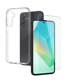 Coque transparente Samsung Galaxy A56 5G avec protection d'écran en ve