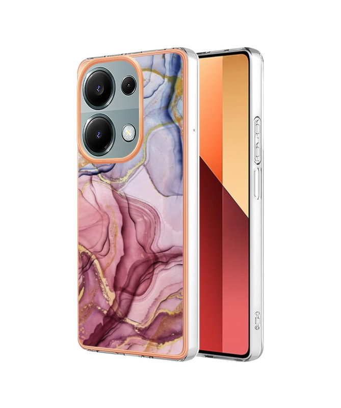 Coque Xiaomi Redmi Note 13 Pro 4G / Poco M6 Pro 4G Marbre Violet et Or