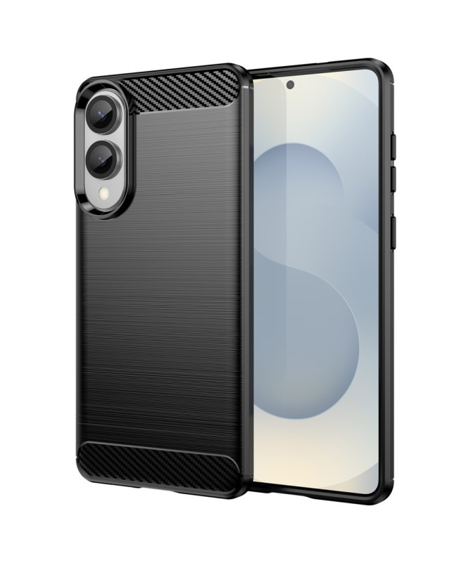 Coque Samsung Galaxy S25 Edge Effet Brossé avec Texture Carbone