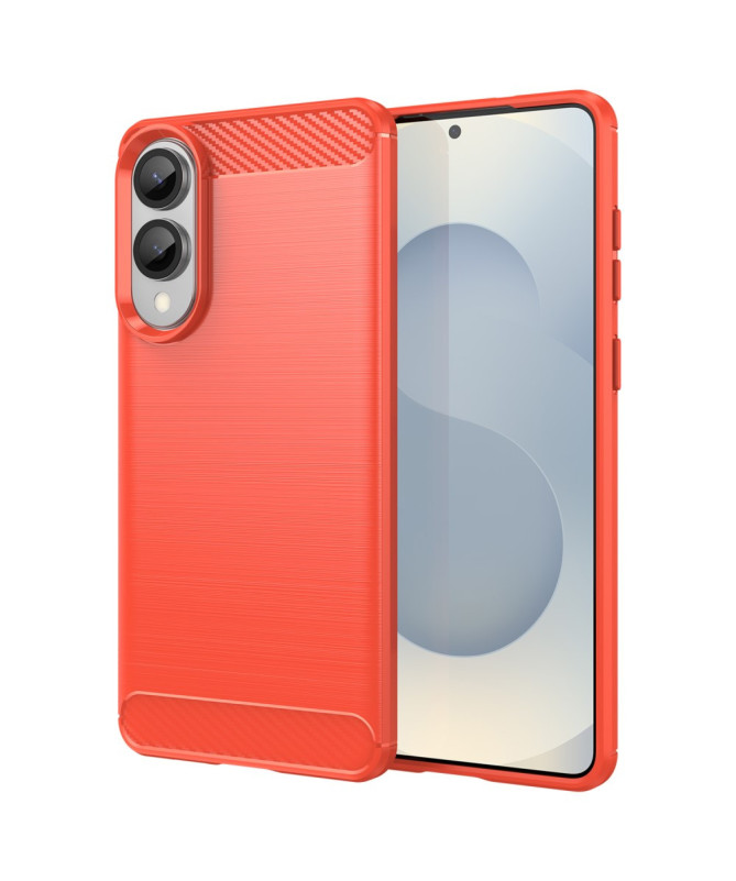 Coque Samsung Galaxy S25 Edge Effet Brossé avec Texture Carbone