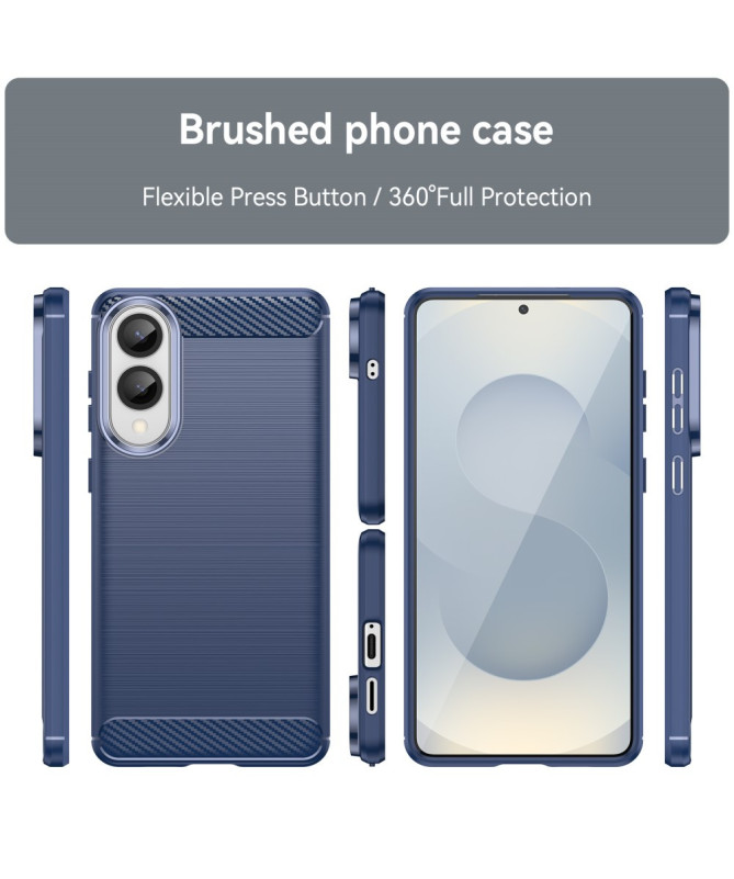 Coque Samsung Galaxy S25 Edge Effet Brossé avec Texture Carbone