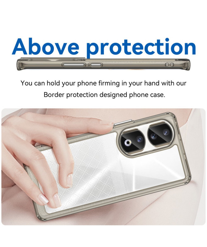 Coque Honor 90 Pro Transparente Contour Couleuré