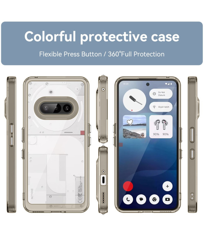 Coque Nothing Phone (3a) Transparente Contour Coloré