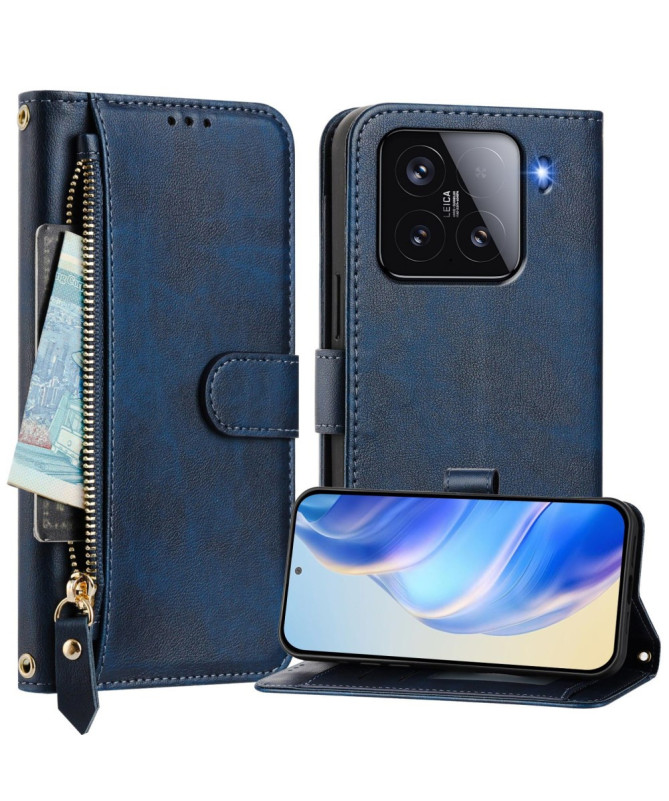 Housse Xiaomi 15 Porte-Cartes à Lanière