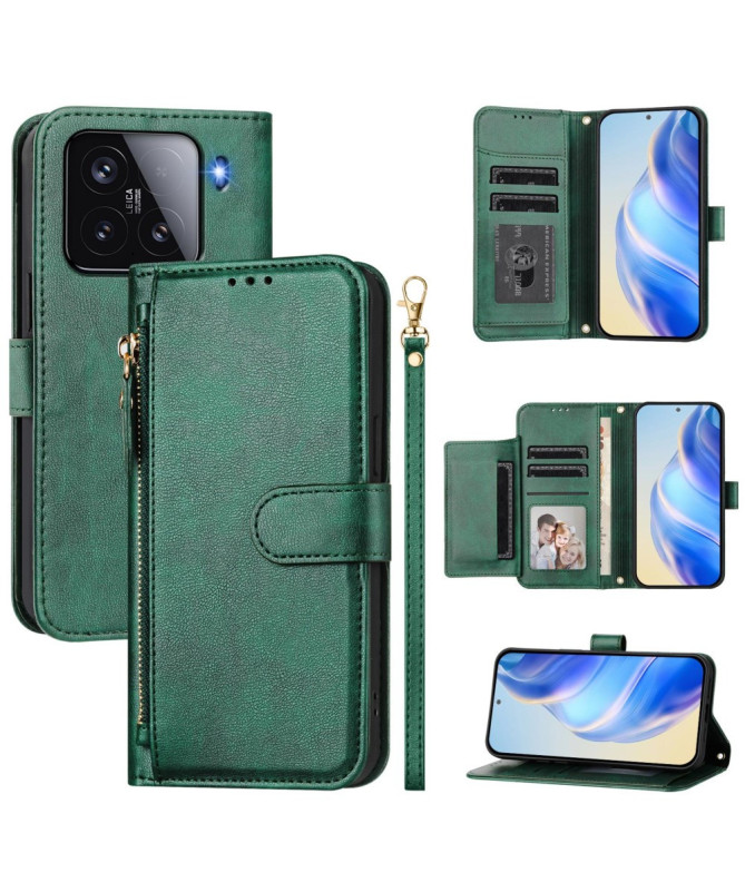 Housse Xiaomi 15 Porte-Cartes à Lanière