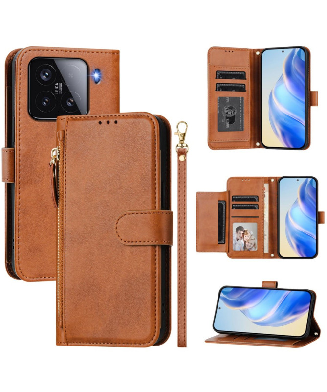 Housse Xiaomi 15 Porte-Cartes à Lanière