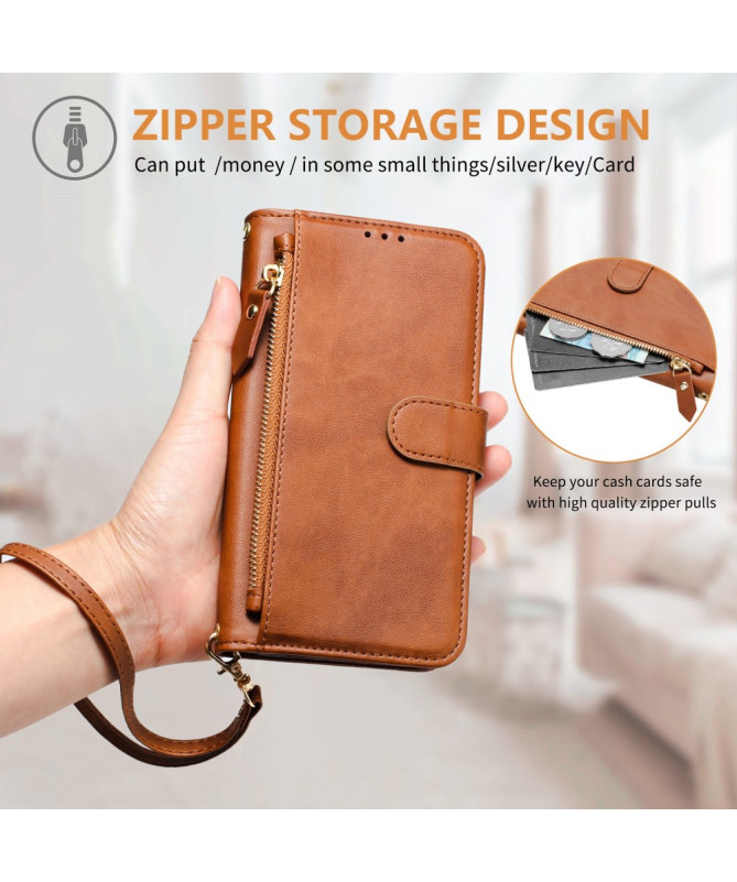 Housse Xiaomi 15 Porte-Cartes à Lanière