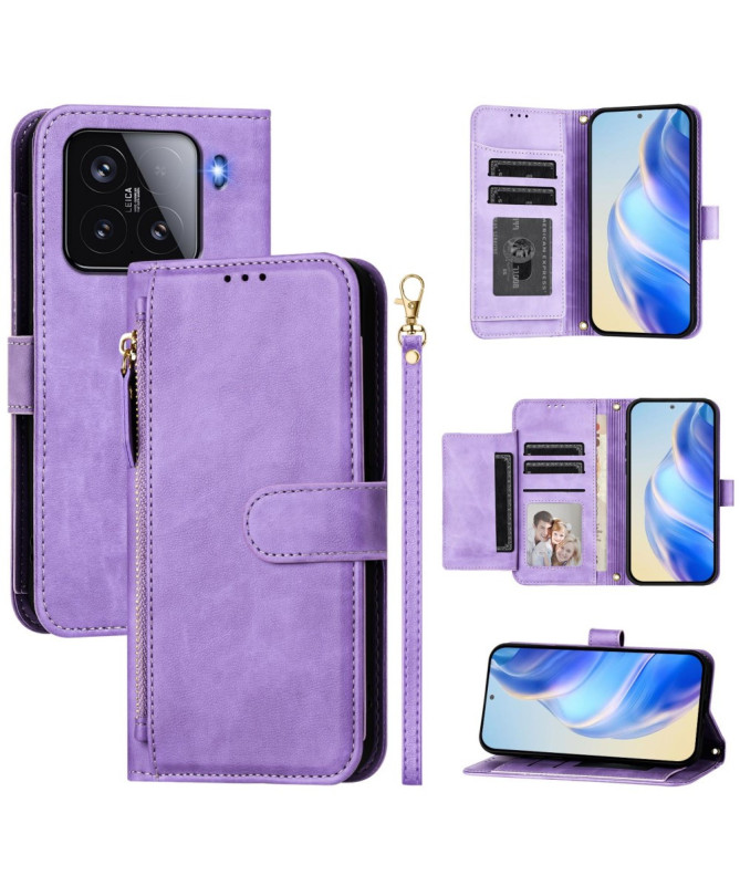 Housse Xiaomi 15 Porte-Cartes à Lanière