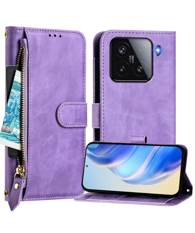 Housse Xiaomi 15 Porte-Cartes à Lanière