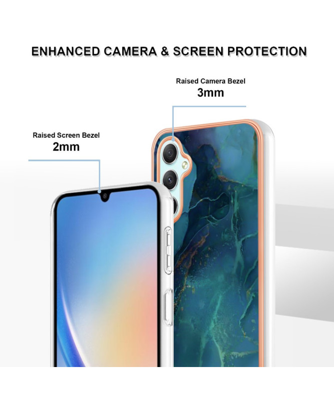 Coque Samsung Galaxy A26 5G Marbre Vert Émeraude
