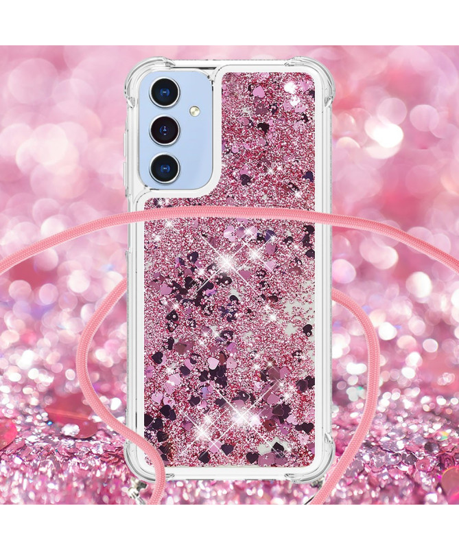 Coque Samsung Galaxy A26 5G | Paillettes et Cordon