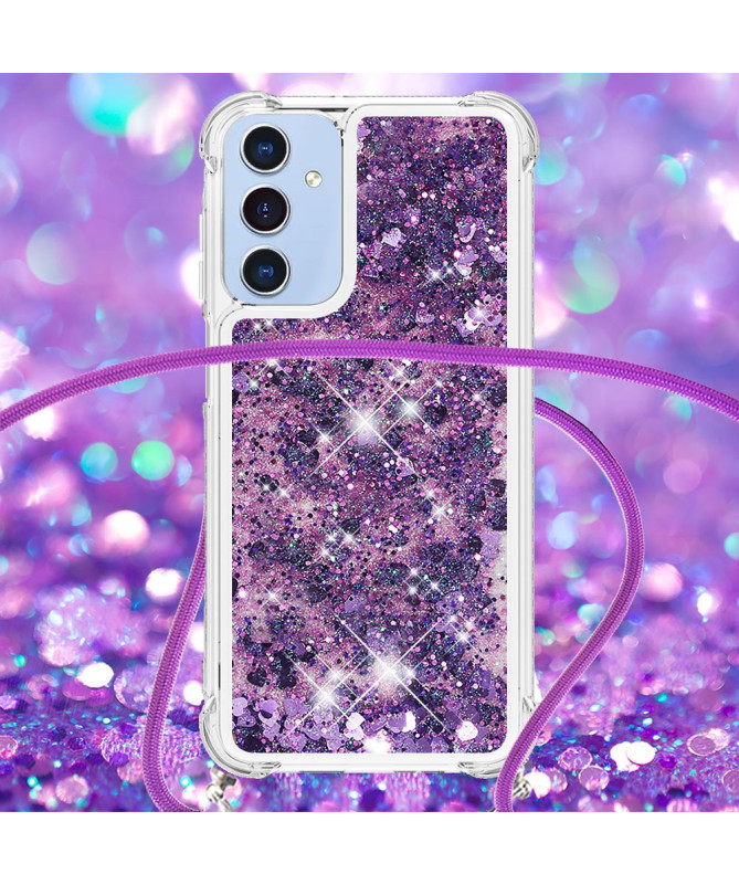 Coque Samsung Galaxy A26 5G | Paillettes et Cordon