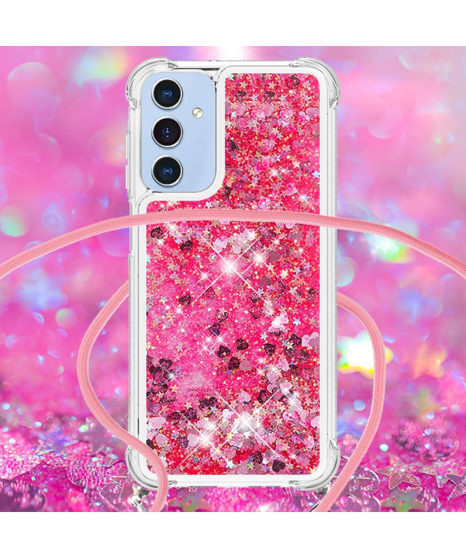 Coque Samsung Galaxy A26 5G | Paillettes et Cordon
