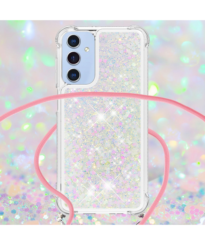 Coque Samsung Galaxy A26 5G | Paillettes et Cordon