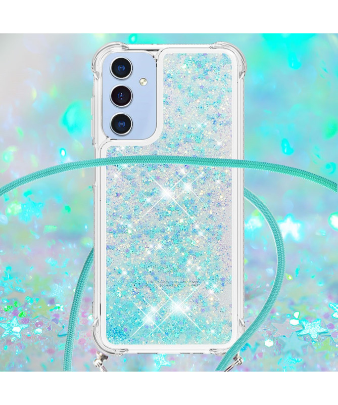 Coque Samsung Galaxy A26 5G | Paillettes et Cordon