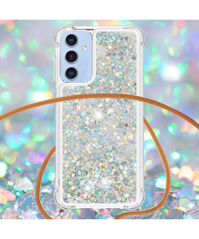 Coque Samsung Galaxy A26 5G | Paillettes et Cordon