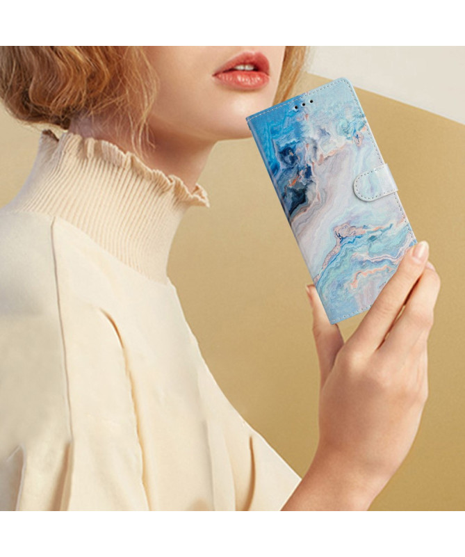 Housse Samsung Galaxy A26 5G Effet Marbre Bleu