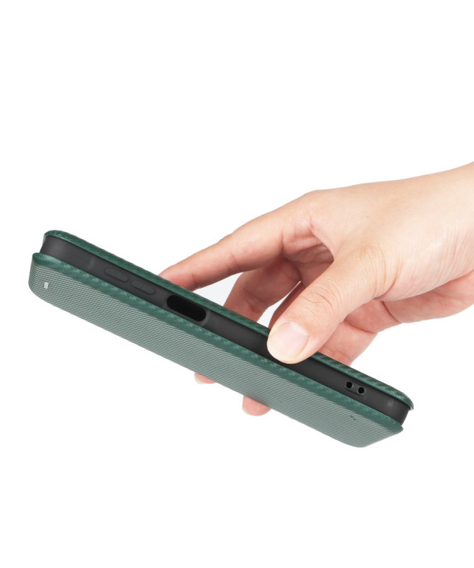 Flip Cover Samsung Galaxy A26 5G design fibre de carbone