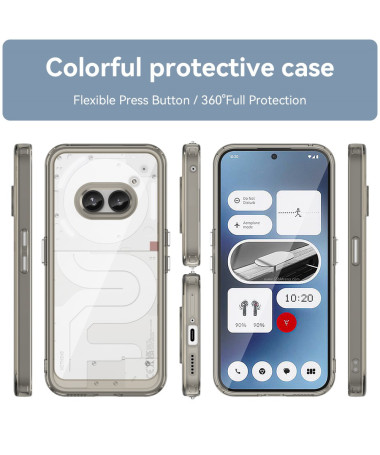 Coque Nothing Phone (2a) / (2a) Plus Transparente Contour Coloré Gris - photo 12