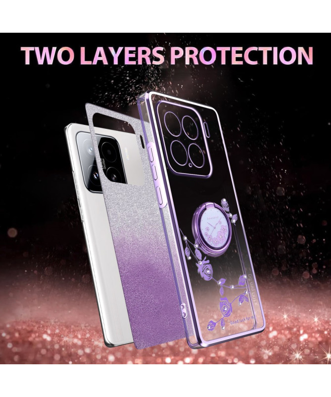 Coque Xiaomi 15 Glamour Glitz avec Anneau