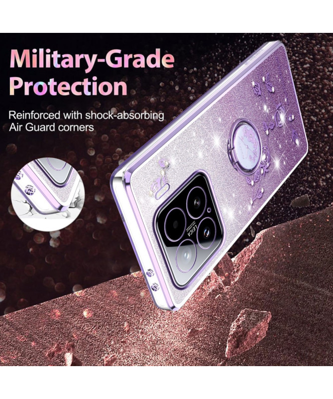 Coque Xiaomi 15 Glamour Glitz avec Anneau
