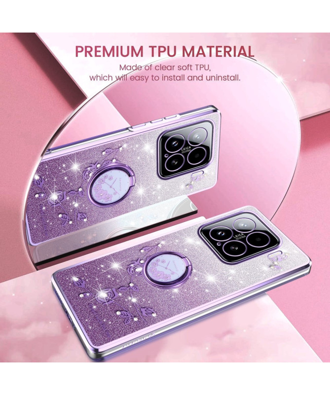 Coque Xiaomi 15 Glamour Glitz avec Anneau
