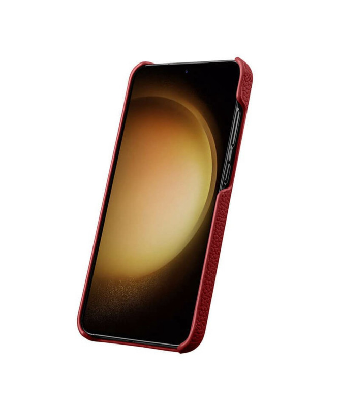 Coque Samsung Galaxy S25 Plus Cuir Véritable Compatible MagSafe