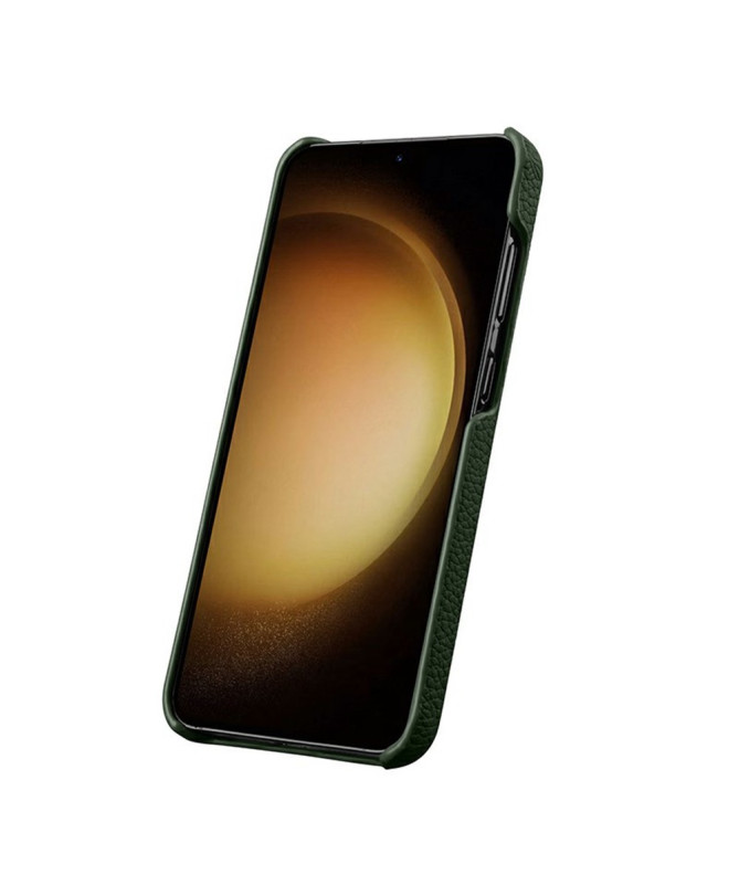 Coque Samsung Galaxy S25 Plus Cuir Véritable Compatible MagSafe