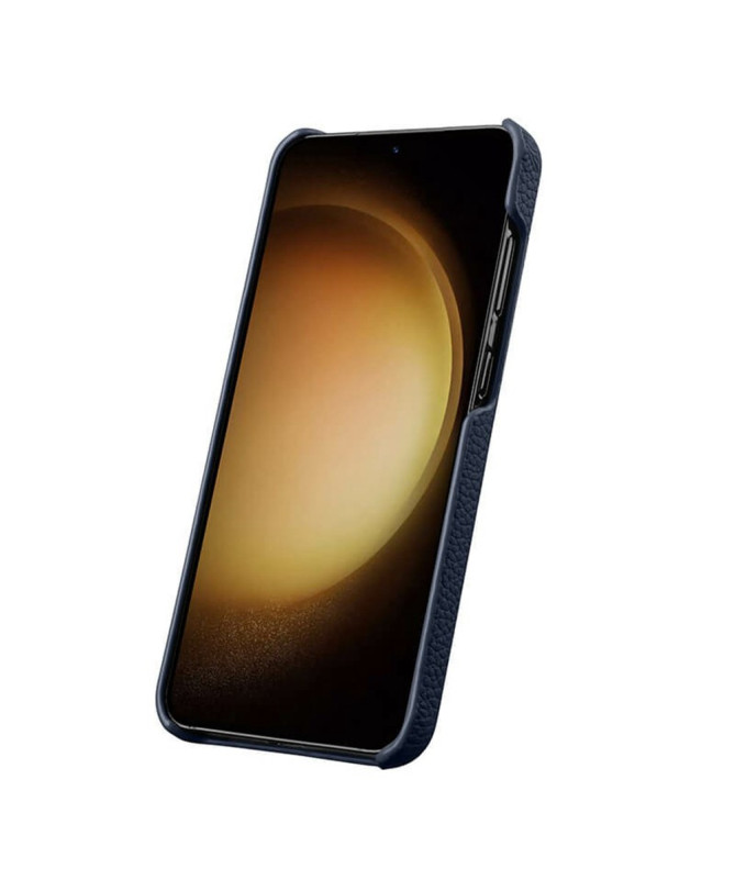 Coque Samsung Galaxy S25 Plus Cuir Véritable Compatible MagSafe