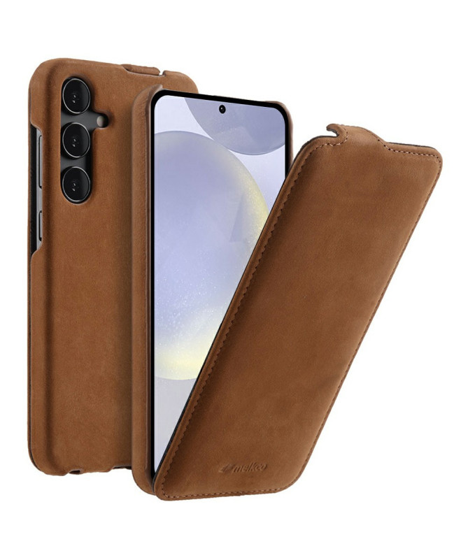 Étui Samsung Galaxy S25 Rabat Vertical | Cuir Véritable