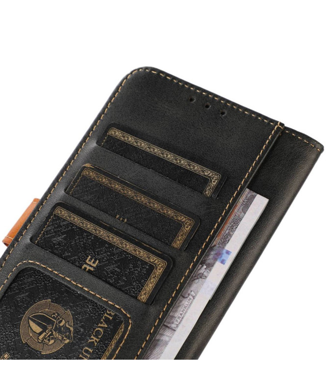 Housse iPhone 16 Premium simili cuir avec coutures