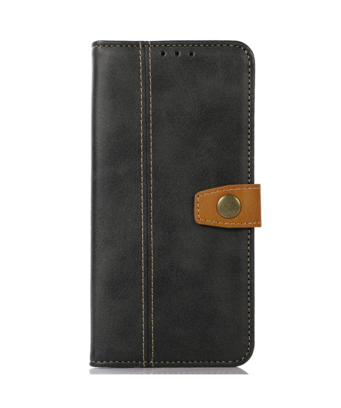 Housse iPhone 16 Premium simili cuir avec coutures