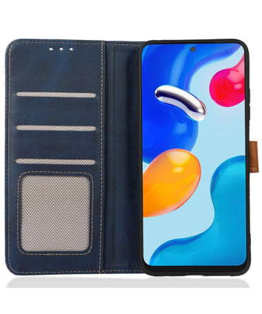 Housse iPhone 16 Premium simili cuir avec coutures Bleu marine - photo 7