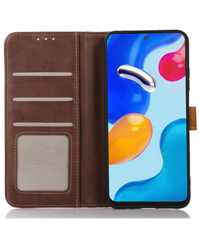 Housse iPhone 16 Premium simili cuir avec coutures