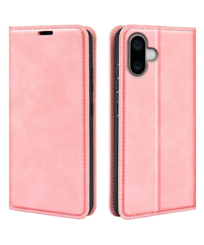 Étui iPhone 16 simili cuir fonction stand