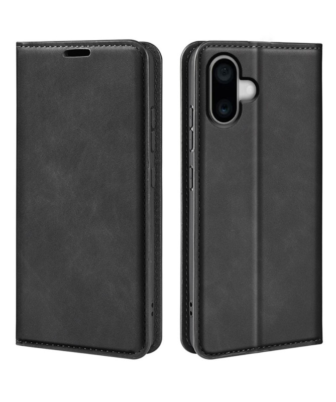 Étui iPhone 16 simili cuir fonction stand