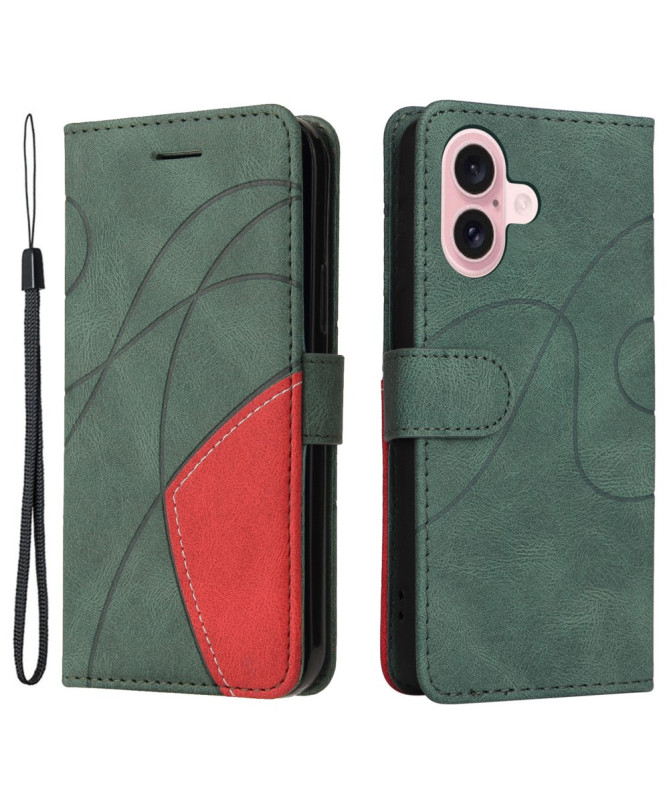 Housse iPhone 16 Bicolore artistique