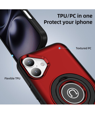 Coque iPhone 16 | Tactical Ring Rouge - photo 8