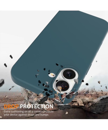 Coque iPhone 16 | Silicone MagSafe & contrôle caméra Bleu Paon - photo 8